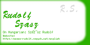 rudolf szasz business card